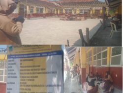 Sidak Proyek Rehabilitasi SDN Kutagandok III Karawang Mandek, Siswa Terpaksa Belajar Beralas Terpal