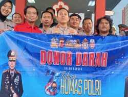 Peringati HUT Humas Polri ke-75, Polresta Karawang dan Insan Pers Gelar Aksi Donor Darah